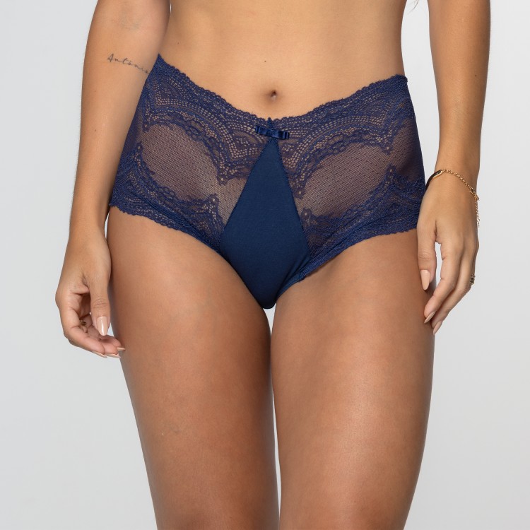 Caleçon Renda Marinho em Algodão Egípcio