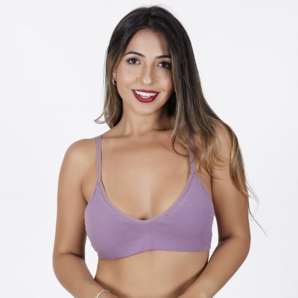 Sutiã Básico Satin em Algodão Egípcio sem Bojo