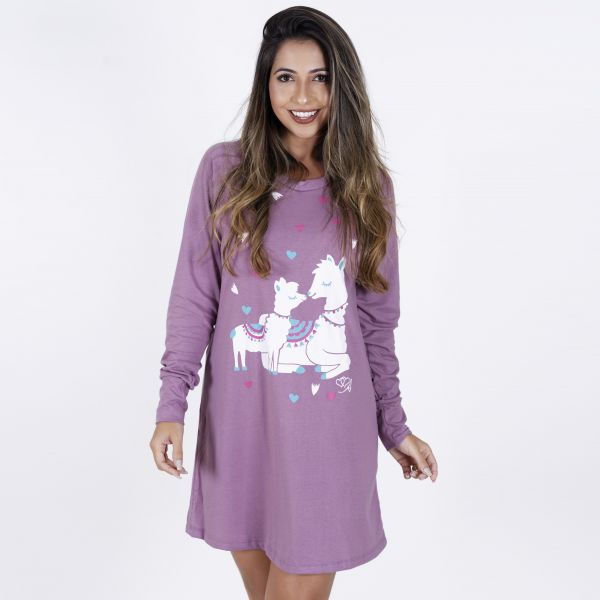 Camisão Manga Longa Lilás