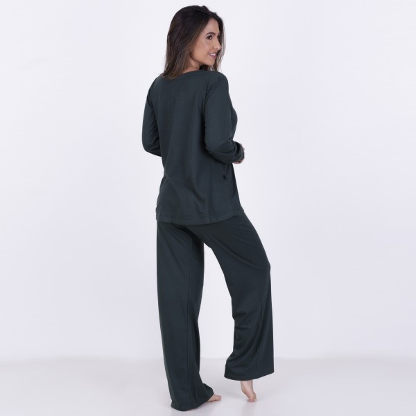 Pijama em Algodão com Estampa em Silk + Necessaire