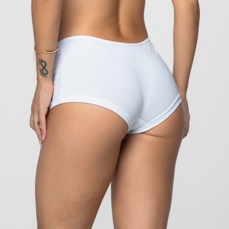 Cueca Feminina Branco em Algodão Egípcio