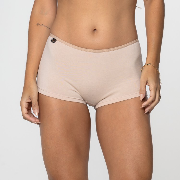 Cueca Feminina Areia em Algodão Egípcio