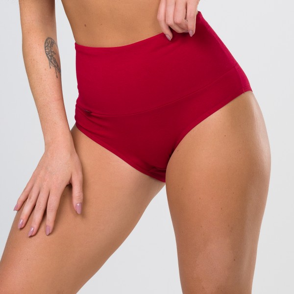 Calcinha Cos Super Largo de COMPRESSÃO em Algodão Egípcio Rubi