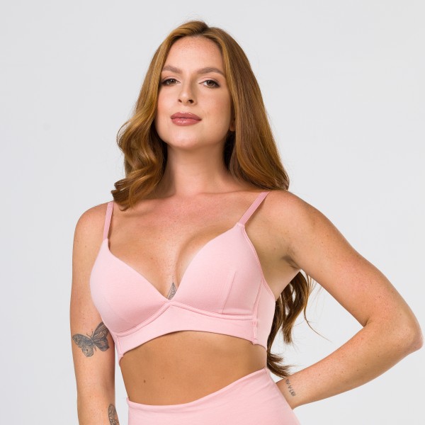 Sutiã com Bojo Flexível SEM Aro Formato Triangulo Algodão Egípcio Romance