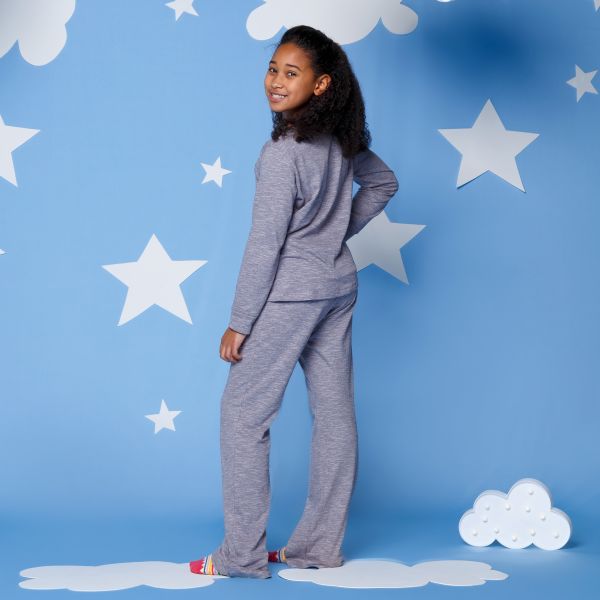 Pijama Infantil Longo Mescla Claro Dog