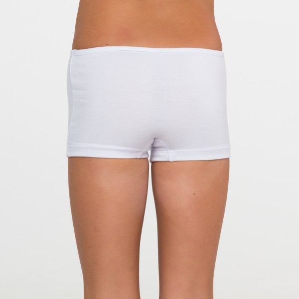 Cueca Feminina Infantil Branca de Algodão Egípcio