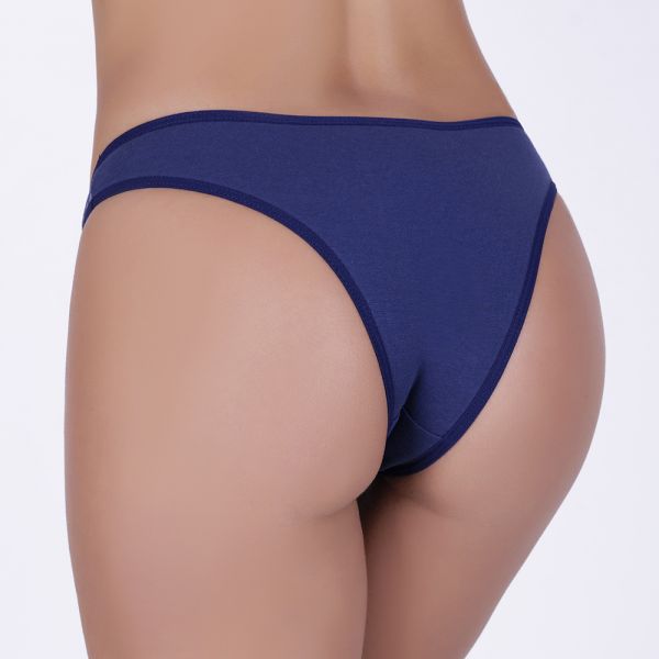 Tanga Silk Zebra Marinho em Algodão Egípcio