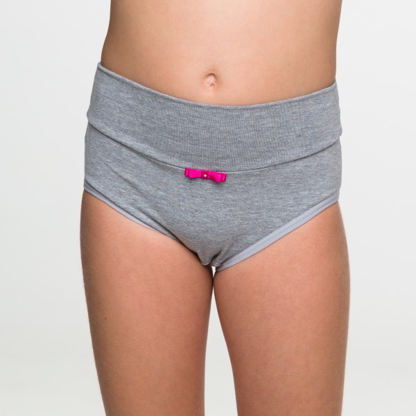 Calcinha Cós Super Largo Infantil  Mescla claro em Algodão Egípcio