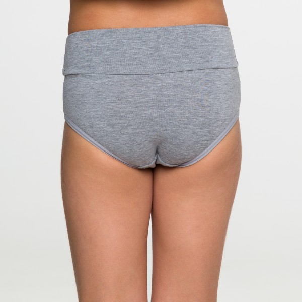 Calcinha Cós Super Largo Infantil  Mescla claro em Algodão Egípcio