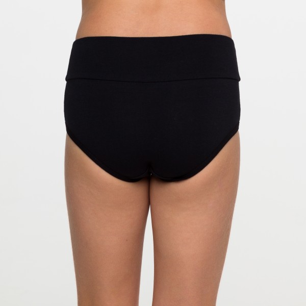 Calcinha Cós Super Largo Infantil  Preto em Algodão Egípcio