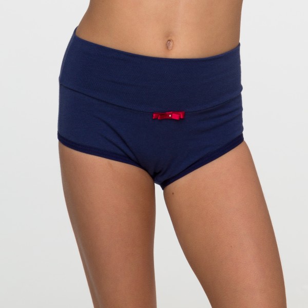 Calcinha Cós Super Largo Infantil  Marinho em Algodão Egípcio