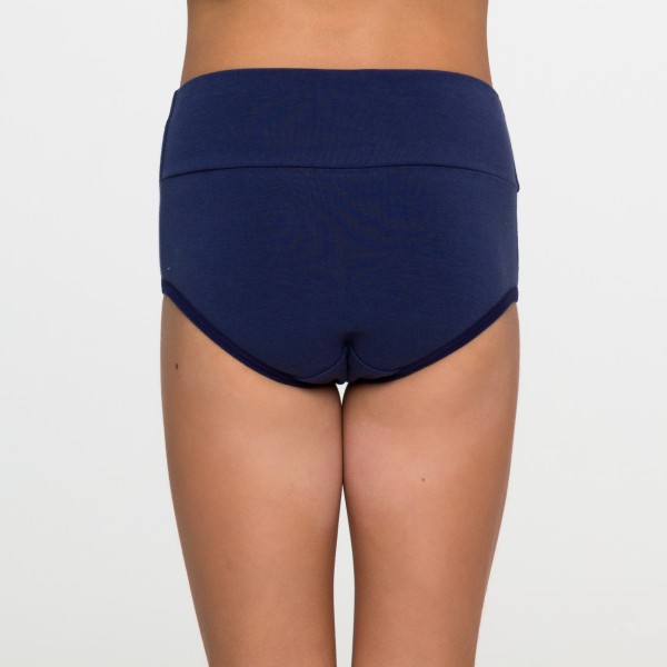 Calcinha Cós Super Largo Infantil  Marinho em Algodão Egípcio