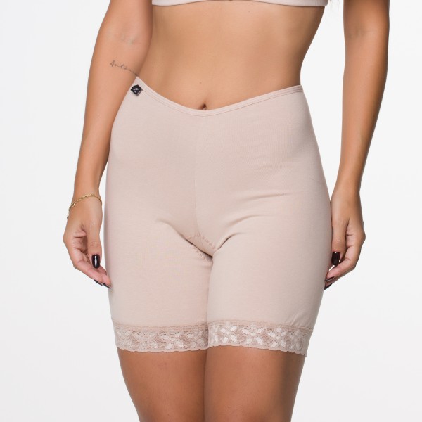 Bermuda Areia em algodão Egípcio com renda