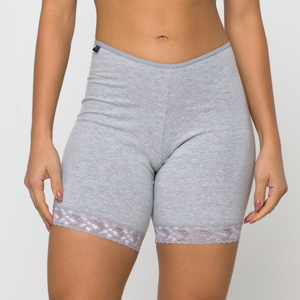 Bermuda Mescla Claro em algodão Egípcio com renda