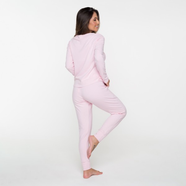 Pijama Feminino Moletim Longo