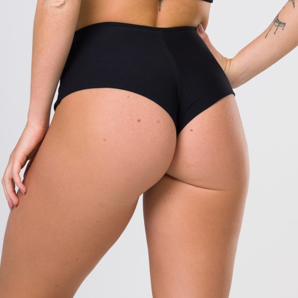 Calçola Fio Duplo Preto c/ média Compressão