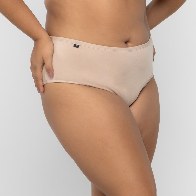 Calçola Plus Size Senhora Em Algodão Egípcio Areia