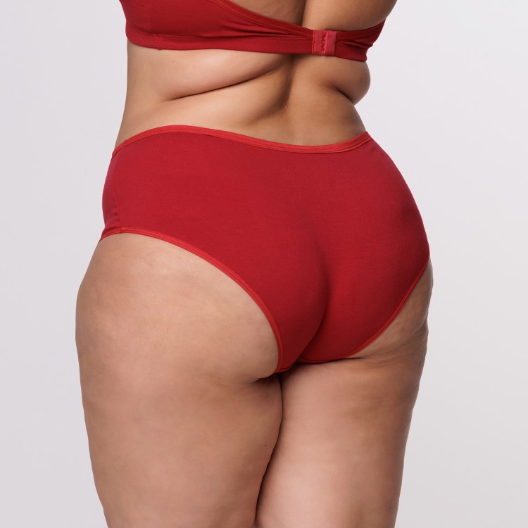 Calçola Plus Size Senhora Em Algodão Egípcio Rubi