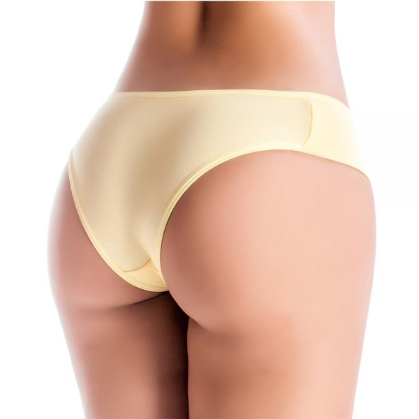 Tanga Lateral Dupla Amarela em Algodão Egípcio