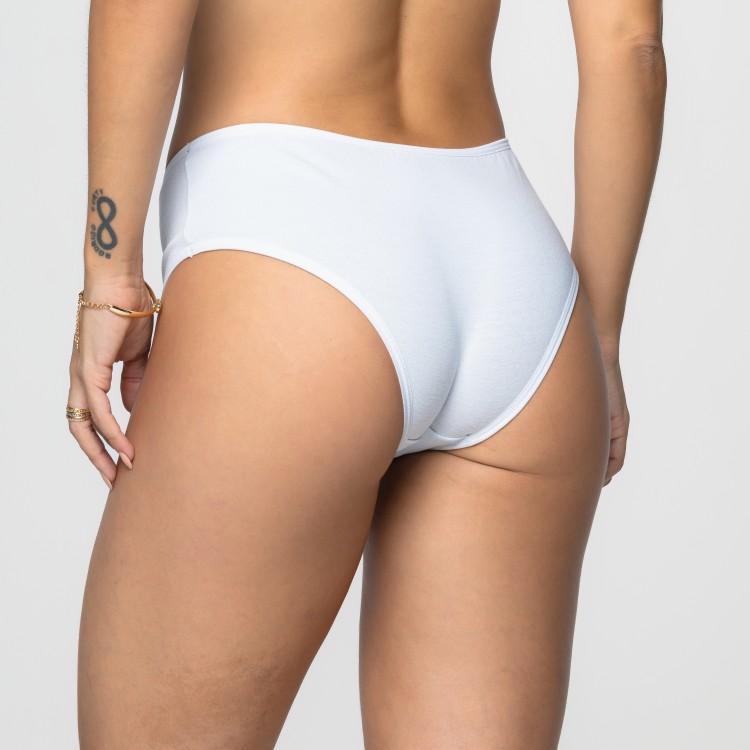 Calçola Estampada branca em Algodão Egípcio