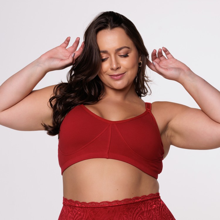 Sutiã em Algodão Egípcio sem Bojo com Alça Reforçada