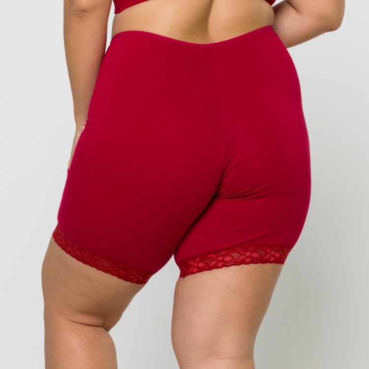 Bermuda Rubi Plus Size em Algodão Egípcio com Renda