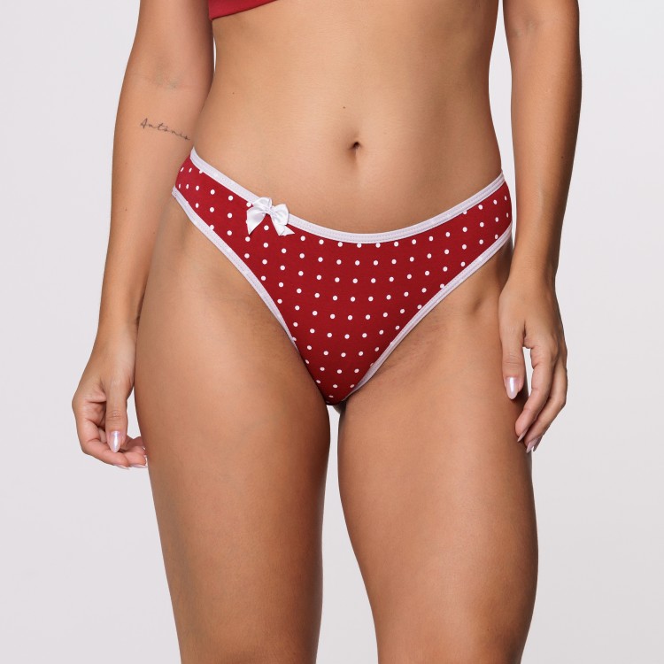 Tanga Poá Rubi em Algodão Egípcio