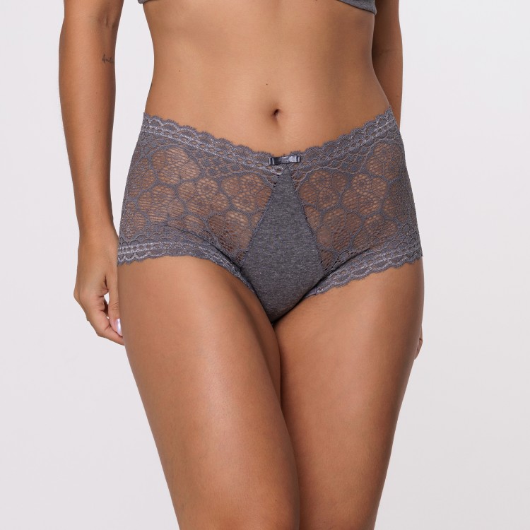 Caleçon Renda Mescla Escuro  em Algodão Egípcio