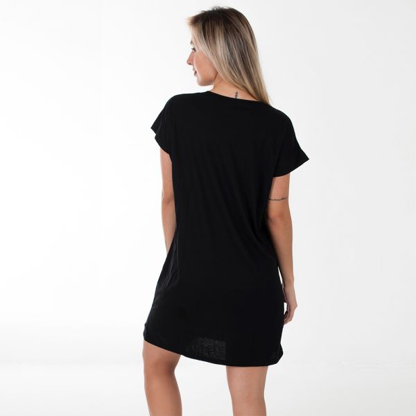 Camisão Silk com Manga Curta Preto óculos