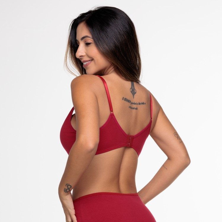 Sutiã Básico Rubi em Algodão Egípcio sem Bojo