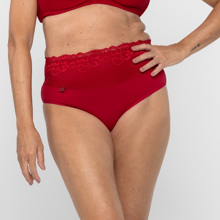 Calçola Barra Renda Rubi em Algodão Egípcio