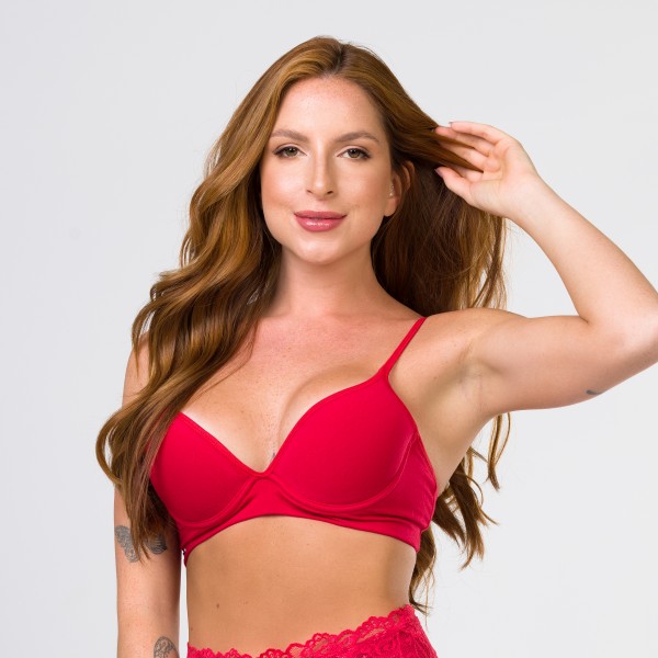 Sutiã em Algodão Egípcio com Bojo Soft e Pala Dupla