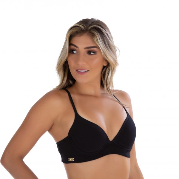 Sutiã em Algodão Egípcio com Bojo Soft e Pala Dupla