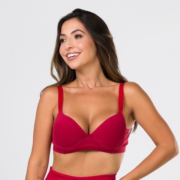 Sutiã Rubi em Algodão Egípcio com Alça Reforçada e Bojo soft com Viés