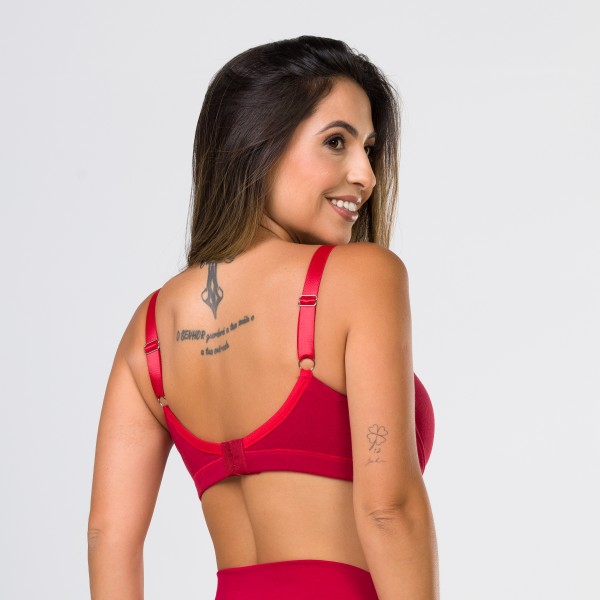 Sutiã Rubi em Algodão Egípcio com Alça Reforçada e Bojo soft com Viés