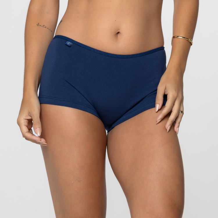 Cueca Feminina Marinho em Algodão Egípcio